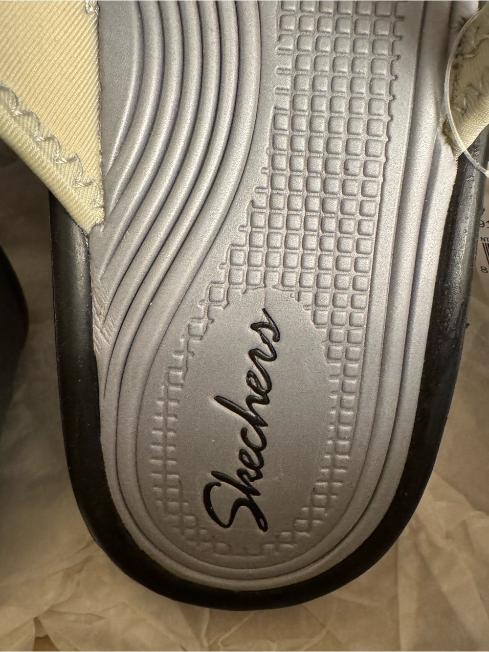 NIB Skechers Cali Rumblers Silver Metallic Strappy Wedge Sandals Size 7 - Picture 6 of 13